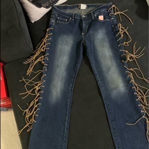 Z Cavaricci size 10 vintage cowgirl boot leg jeans/ Halloween